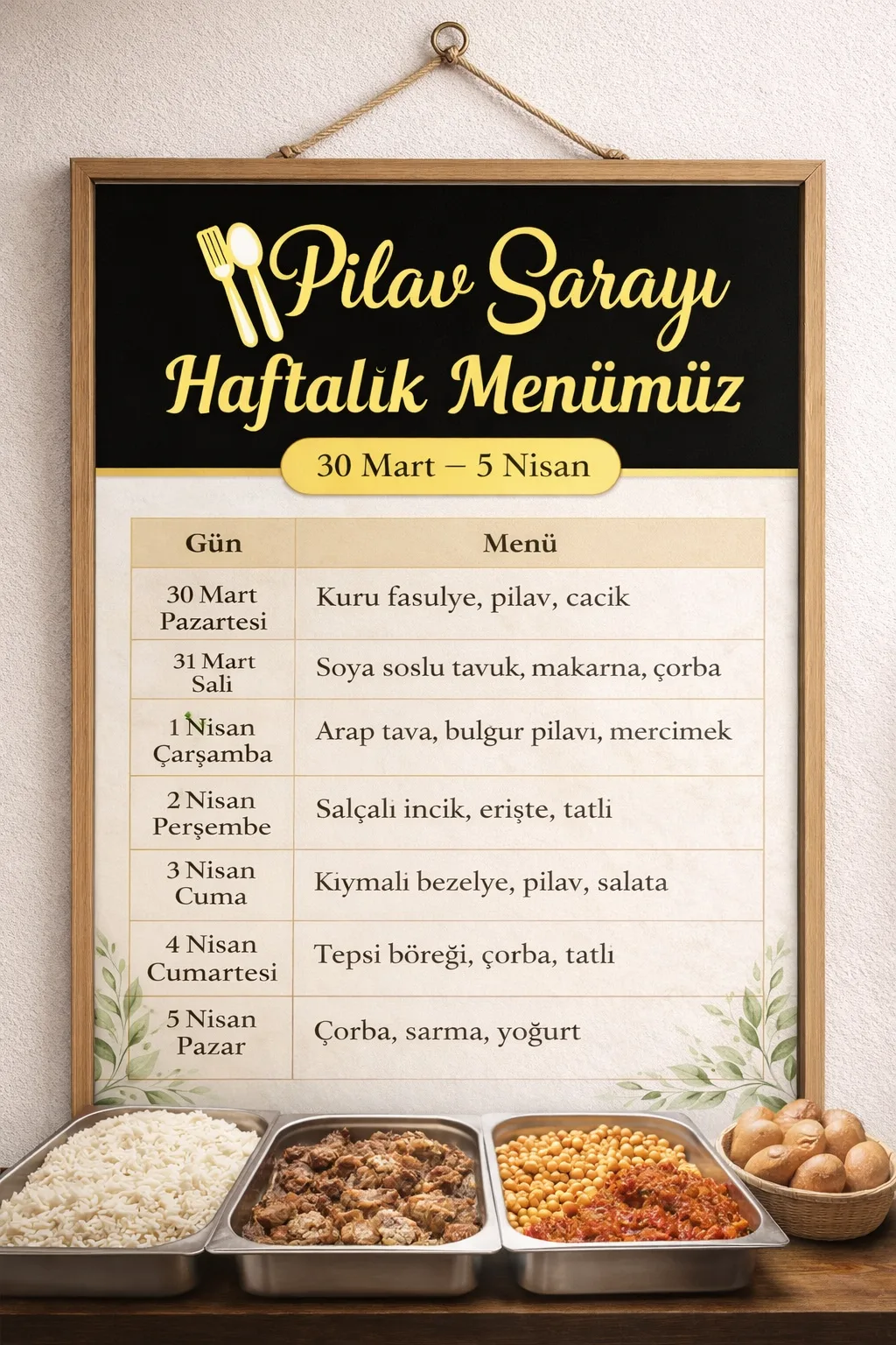 Örnek Menü 1